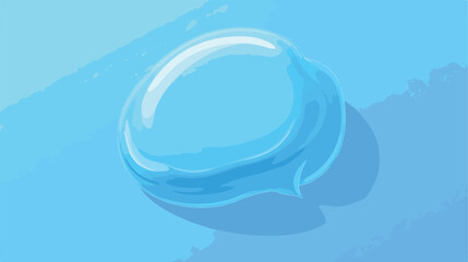Blue Speech Bubble Isometric Flat Vector Illustration