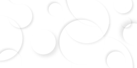 Wall Mural - abstract background with circle white abstract geometric background with soft light white paper circ