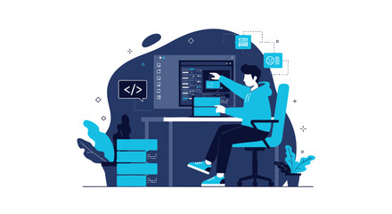 Dedicated Programmer Streamlining Code Development For Interactive Applications Design