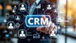 © Apatsara - customer relationship management crm concept customer data and marketing database system businessman touching customer icon client.