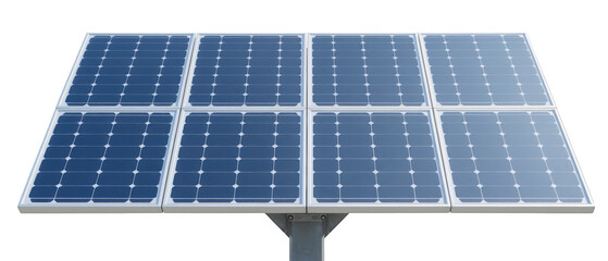 Solar panel array with multiple photovoltaic cells, designed for renewable energy generation, showcasing modern technology and sustainability