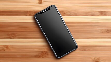 Wall Mural - smartphone on a wooden surface