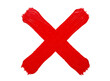 © Bibekananda - Hand painted red cross mark symbol isolated on transparent background