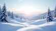 © Bias - A hyper realistic image captures a breathtaking snowy landscape, emphasizing the delicate sparkle of individual snowflakes and the serene beauty of the untouched wilderness.