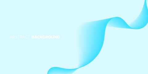 Abstract glowing wave lines on soft blue background. Dynamic wave pattern. Modern flowing wavy lines. Futuristic technology concept. Suit for banner, poster, cover, brochure, flyer, website