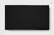 © Mario Richard - Realistic tv screen, black led monitor with reflection, ratio 16x9, isolated on transparent background