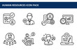© Flatart - Human Resources Icon Set. Flat Line Illustrations of Business Personnel and Tasks