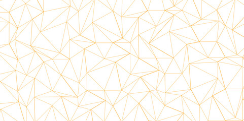 Abstract of simple golden line triangle pattern geometric background. Seamless geometric polygonal repeatable pattern swatch background, Trendy design vector background for web backdrop orpaper print.