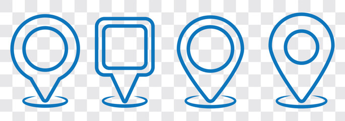 Wall Mural - location vector icon set. point illustration sign collection. position symbol. place logo