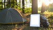 © tong4130 - Frame at Forest Camp with Tent and Sunrise