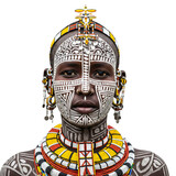 A woman of the Karo people of Ethiopia
