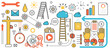 © lembergvector - Business solution for growth and development. Strategic plan, efficient improvement of process and projects to achieve goal target, focus on success in infographic concept banner, thin line art design
