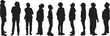 © Curto - Vector;silhouette of group people standing and looking up