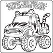 © artlord - Roar-some Monster Truck Coloring Page Fun Tiger Design for Kids