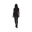 © Shamim Akhtar - Full body silhouette of a woman walking forward isolated on white background silhouette