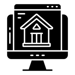 Wall Mural - Conceptual solid design icon of real estate website