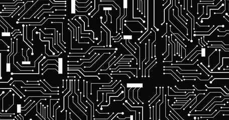 Wall Mural - electronics board. high tech digital data connection system concept. circuit engineering technology.