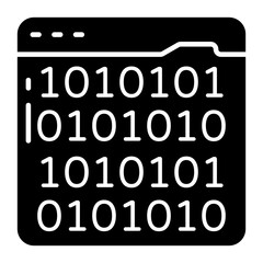 Wall Mural - an icon design of binary website