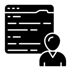 Wall Mural - Editable design icon of web user