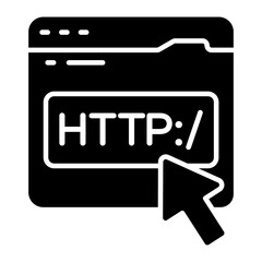 Wall Mural - An icon design of http website