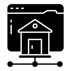 Wall Mural - A premium download icon of homepage
