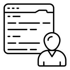 Wall Mural - Editable design icon of web user
