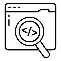 Wall Mural - unique design icon of search coding