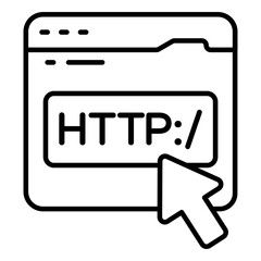 Wall Mural - An icon design of http website