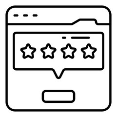 Wall Mural - Web feedback icon, editable vector
