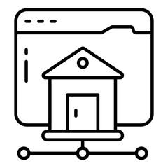 Wall Mural - A premium download icon of homepage