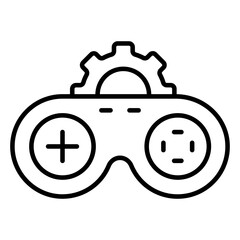 Wall Mural - Editable design icon of game development