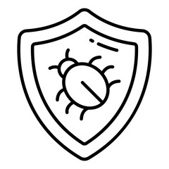 Wall Mural - An editable design icon of bug security