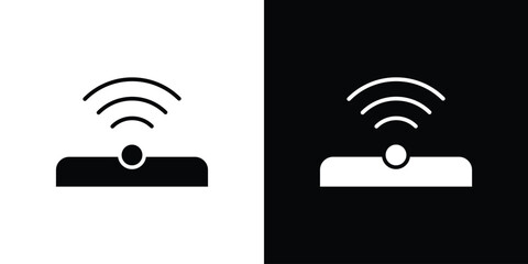 Infrared icon isolated silhouette on white background. Vector illustration.
