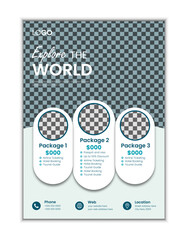 Wall Mural - creative, modern travel flyer design template