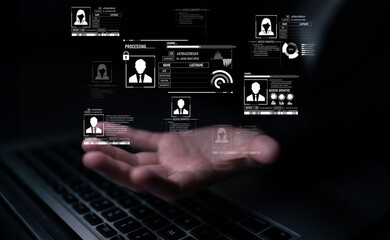 Wall Mural - id security ensures personal data protection with secure login systems, digital identity safeguards,
