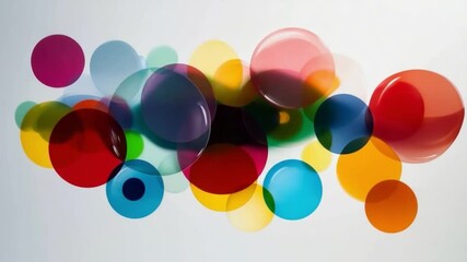 Wall Mural - this footage showcases vibrant circles that create a dynamic abstract effect. ideal for art projects