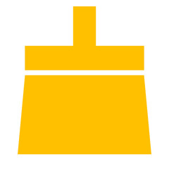 yellow silhouette cleaner icon