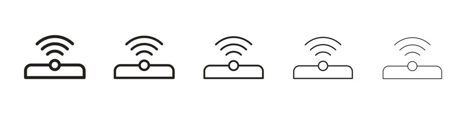 Infrared icon isolated silhouette on white background. Vector illustration.