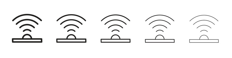 Infrared icon isolated silhouette on white background. Vector illustration.