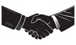 © Abu sayam CF 1805249 - Silhouette black of national handshake day logo vector illustration