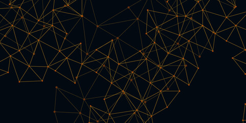 Wall Mural - abstract polygons plexus vector background, digital data visualization. abstract technology concept 