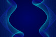 © ahmadfaiz - Futuristic Abstract line stripes line blue neon on gradient background. Tech, minimalist and modern concept with copy space.