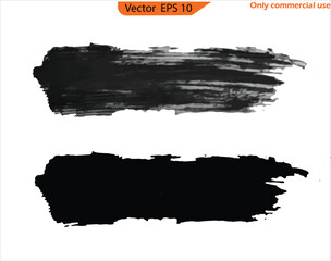 Wall Mural - Black line, grunge brush strokes, ink paint set, original design. Black ink line, grunge brush strokes, ink paint set. 
