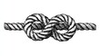 © Syarif - Hand-drawn illustration of a figure-eight knot tied in a thick rope