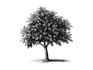 Pecan tree hand-drawn engraving, vintage botanical sketch, rustic tree art, pecan branches illustration, forest flora, black sketch, old engraving style, nature wall decor, traditional botanical print