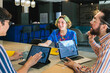 © Dani Nahuel/Stocksy - Business team analyzing financial data growth using technology