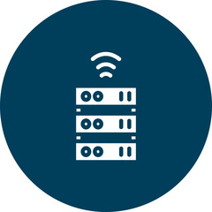 Wall Mural - Wireless Database Vector Icon Design