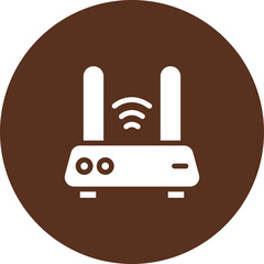 Wall Mural - Wifi Router Vector Icon Design