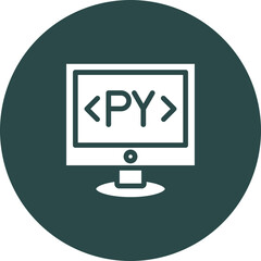 Wall Mural - python vector icon design