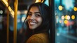 © khafi - Smiling woman inside transportation vehicle